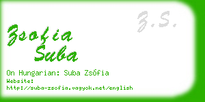 zsofia suba business card