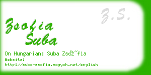 zsofia suba business card